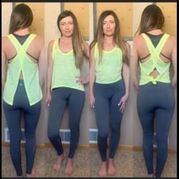 NWT Zyia Lemon Nimbus Split Back Tank - Picture 4 of 4